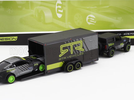 FORD USA | BRONCO 2021 WITH TRAILER CAR TRANSPORTER + MUSTANG GT COUPE RTR VEHICLES 2015 | GREY YELLOW
