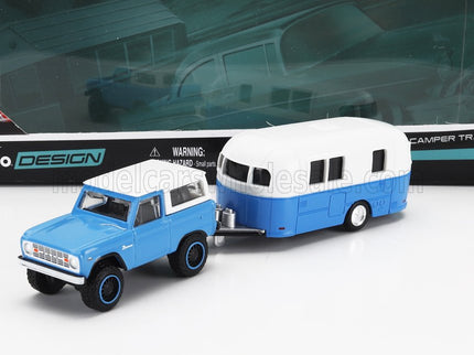 FORD USA | BRONCO WITH ROULOTTE 1966 | BLUE WHITE