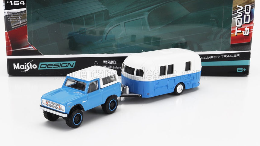 FORD USA | BRONCO WITH ROULOTTE 1966 | BLUE WHITE