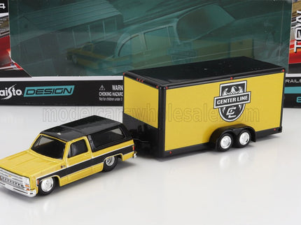CHEVROLET | BLAZER K5 WITH TRAILER CAR TRANSPORTER 1979 | YELLOW BLACK