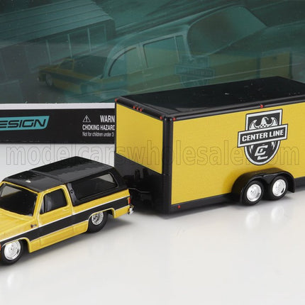 CHEVROLET | BLAZER K5 WITH TRAILER CAR TRANSPORTER 1979 | YELLOW BLACK