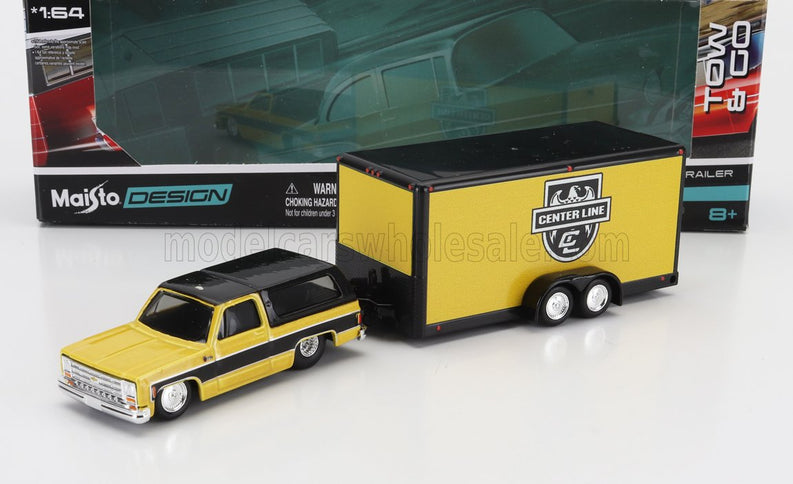 CHEVROLET | BLAZER K5 WITH TRAILER CAR TRANSPORTER 1979 | YELLOW BLACK