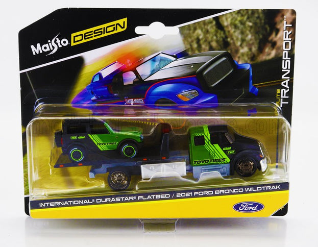 INTERNATIONAL | DURASTAR RAMP TRUCK WITH FORD USA BRONCO 2021 | BLACK GREEN