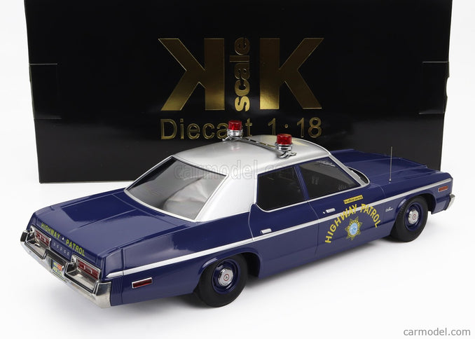 Dodge Monaco Nevada Highway Patrol Police 1974 1:18 KK Scale modrá biela