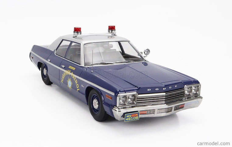 Dodge Monaco Nevada Highway Patrol Police 1974 1:18 KK Scale modrá biela