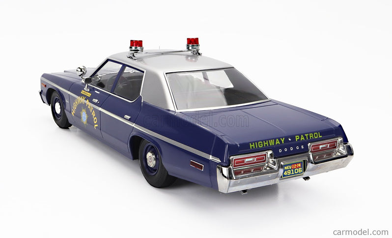 Dodge Monaco Nevada Highway Patrol Police 1974 1:18 KK Scale modrá biela