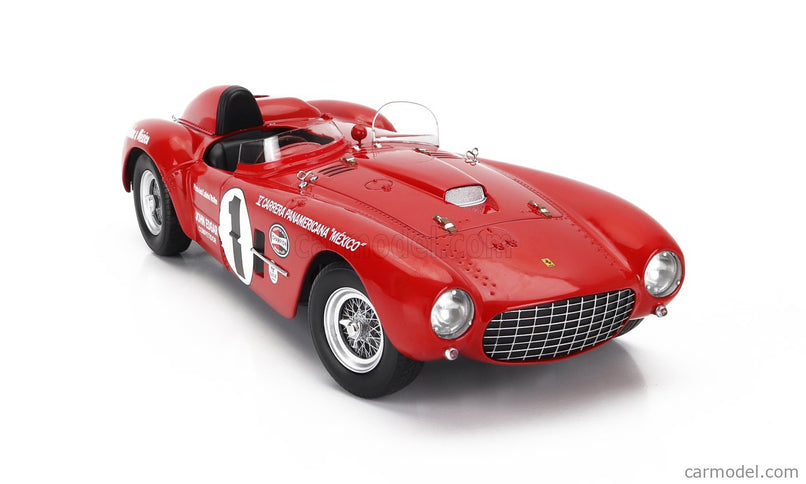 Ferrari 375 Plus 5.0L V12 Spider N°1 V Carrera Panamericana 1954 Jack Mcafee - Ford Robinson 1:18 KK Scale červená