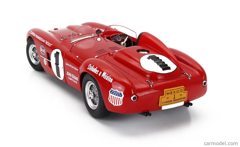 Ferrari 375 Plus 5.0L V12 Spider N°1 V Carrera Panamericana 1954 Jack Mcafee - Ford Robinson 1:18 KK Scale červená