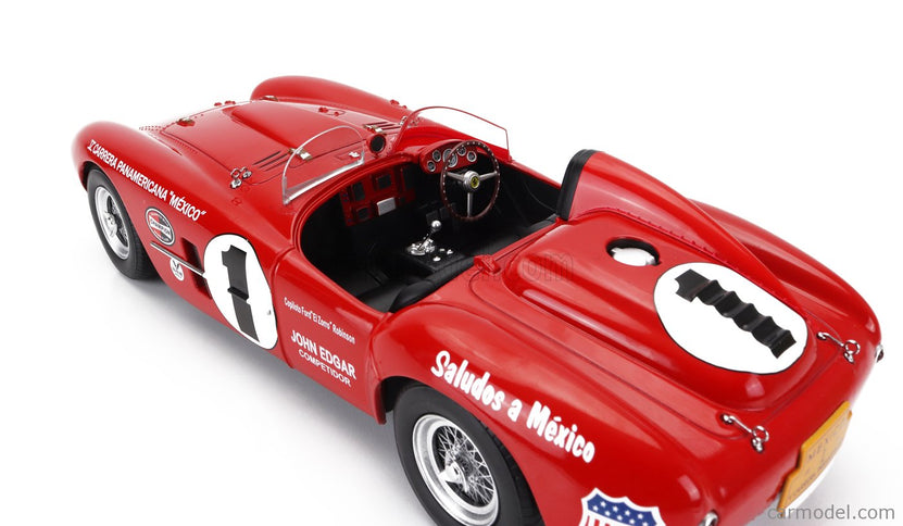 Ferrari 375 Plus 5.0L V12 Spider N°1 V Carrera Panamericana 1954 Jack Mcafee - Ford Robinson 1:18 KK Scale červená
