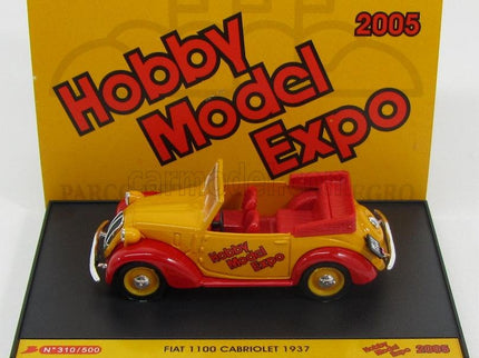 Fiat 1100 Cabriolet - Hobby Model Expo 2005 1:43 Brumm žltá červená