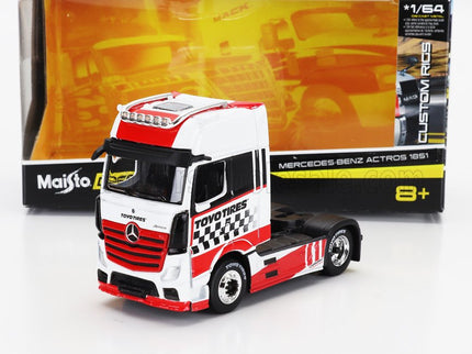 MERCEDES BENZ | ACTROS 1851 MP4 GIGASPACE TRACTOR TRUCK 2-ASSI TOYO TIRES 2018 | WHITE RED