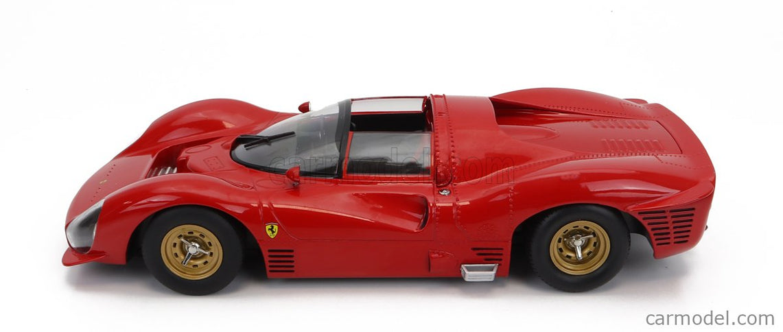 Ferrari 330 P3 4.0L V12 Spider Bez Dekorácií Version Open Roof 1966 1:18 Werk83 červená