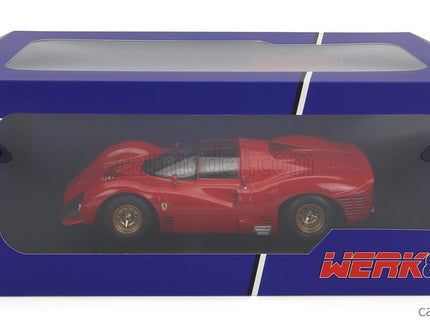 Ferrari 330 P3 4.0L V12 Spider Bez Dekorácií Version Open Roof 1966 1:18 Werk83 červená