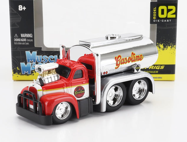 MACK | B-61 TANKER TRUCK GASOLINE 3-ASSI CUSTOM 1953 | RED SILVER
