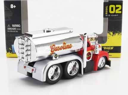 MACK | B-61 TANKER TRUCK GASOLINE 3-ASSI CUSTOM 1953 | RED SILVER