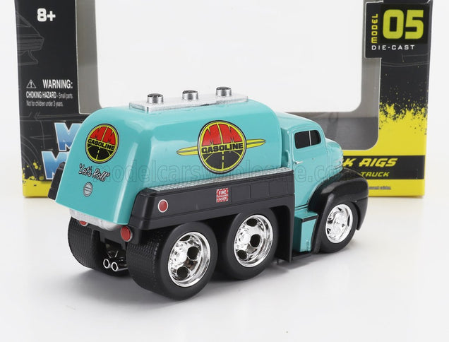 FORD USA | COE FUEL TANKER TRUCK GASOLINE 3-ASSI CUSTOM 1950 | LIGHT BLUE BLACK