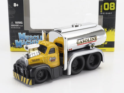 MACK | B-61 TANKER TRUCK GASOLINE 3-ASSI CUSTOM 1953 | YELLOW SILVER