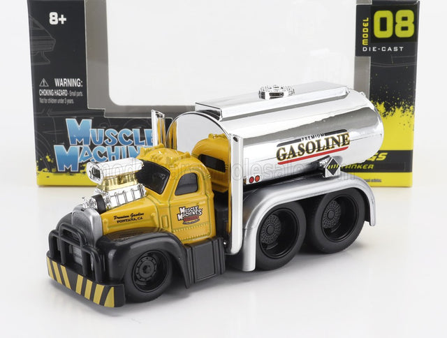 MACK | B-61 TANKER TRUCK GASOLINE 3-ASSI CUSTOM 1953 | YELLOW SILVER