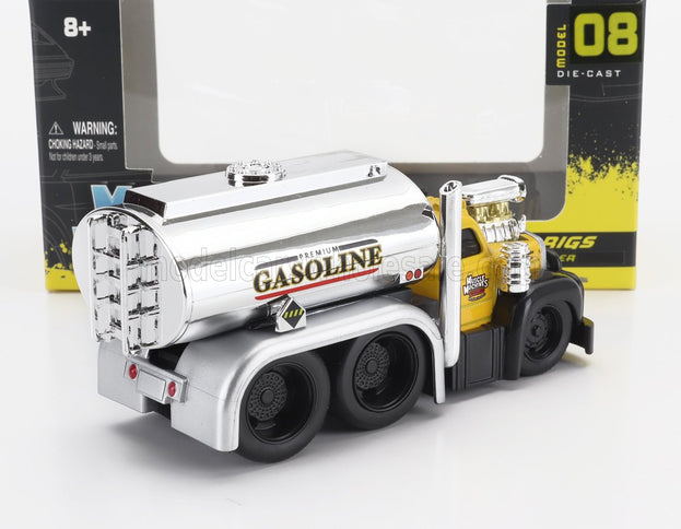 MACK | B-61 TANKER TRUCK GASOLINE 3-ASSI CUSTOM 1953 | YELLOW SILVER