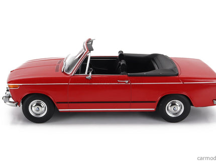 BMW 2002 Cabriolet 1968 - With Removable Soft-Top 1:18 KK Scale červená