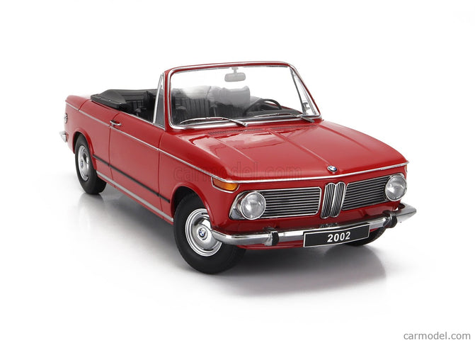 BMW 2002 Cabriolet 1968 - With Removable Soft-Top 1:18 KK Scale červená