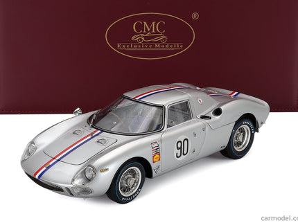 Ferrari 250LM Ch. n5909 N°90 Rally Nassau Tourist 1964 Bob Grossman 1:18 CMC strieborná