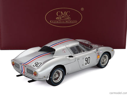 Ferrari 250LM Ch. n5909 N°90 Rally Nassau Tourist 1964 Bob Grossman 1:18 CMC strieborná
