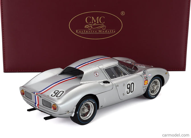 Ferrari 250LM Ch. n5909 N°90 Rally Nassau Tourist 1964 Bob Grossman 1:18 CMC strieborná