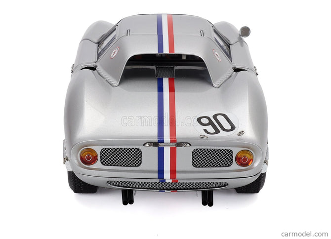 Ferrari 250LM Ch. n5909 N°90 Rally Nassau Tourist 1964 Bob Grossman 1:18 CMC strieborná