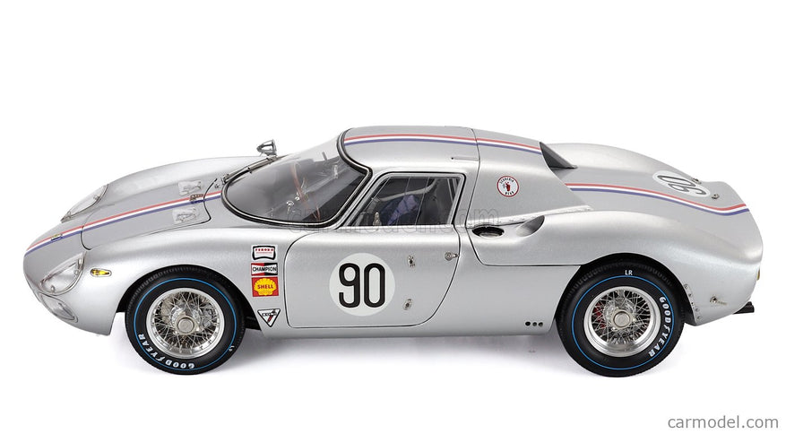 Ferrari 250LM Ch. n5909 N°90 Rally Nassau Tourist 1964 Bob Grossman 1:18 CMC strieborná