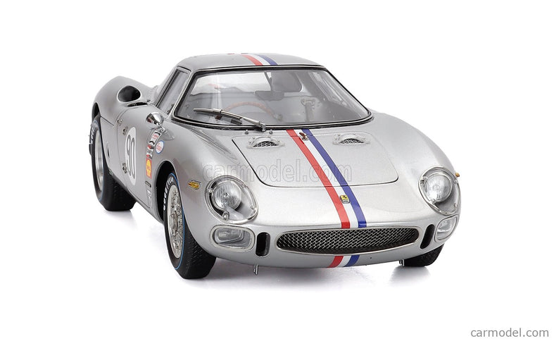 Ferrari 250LM Ch. n5909 N°90 Rally Nassau Tourist 1964 Bob Grossman 1:18 CMC strieborná