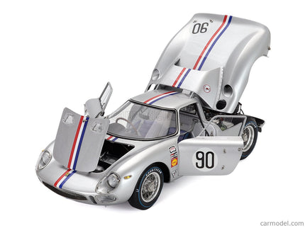 Ferrari 250LM Ch. n5909 N°90 Rally Nassau Tourist 1964 Bob Grossman 1:18 CMC strieborná