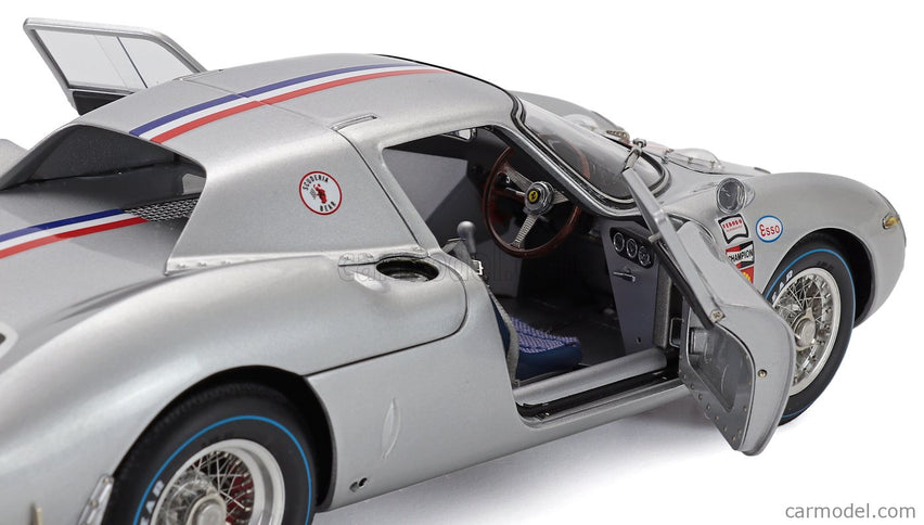 Ferrari 250LM Ch. n5909 N°90 Rally Nassau Tourist 1964 Bob Grossman 1:18 CMC strieborná