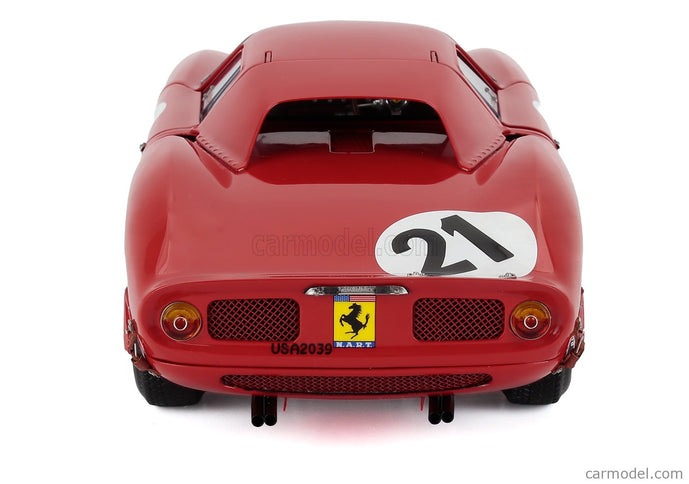Ferrari 250LM 3.3L V12 Team N.A.R.T. North American Racing N°21 Víťaz 24h Le Mans 1965 Jochen Rindt - Masten Gregory 1:18 CMC červená