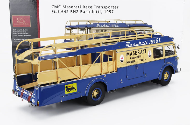 FIAT | 642RN2 TRUCK BARTOLETTI F1 MASERATI CAR TRANSPORTER 1957 | BLUE YELLOW