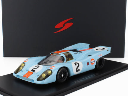 PORSCHE | 917K 4.5L GULF TEAM JOHN WYER AUTOMOTIVE ENGINEERING N 2 WINNER 24h DAYTONA 1970 PEDRO RODRIGUEZ - LEO KINNUNEN - BRIAN REDMAN | LIGHT BLUE ORANGE