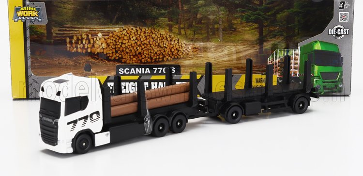 SCANIA | S770 V8 TRUCK TRASPORTO TRONCHI 2021 | WHITE BLACK