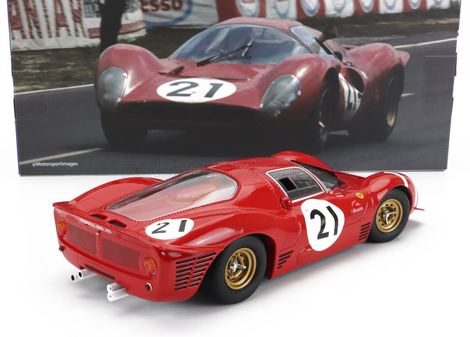 FERRARI | 330 P3 4.0L V12 COUPE TEAM FERRARI SEFAC N 21 24h LE MANS 1966 LORENZO BANDINI - JEAN GUICHET | RED