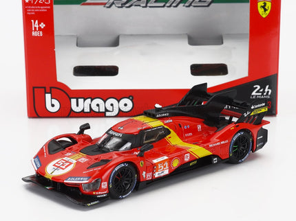 FERRARI | 499P 3.0L TURBO V6 TEAM FERRARI AF CORSE N 51 WINNER 24h LE MANS 2023 ALESSANDRO PIER GUIDI - JAMES CALADO - ANTONIO GIOVINAZZI | RED YELLOW BLACK