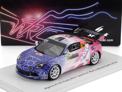 RENAULT | ALPINE A110 RGT TEAM CODE RACING DEVELOPMENT N 62 RGT RALLY MONTECARLO 2024 CHRISTOPHE BERARD - CHRISTOPHE BERNABO | BLUE WHITE PINK