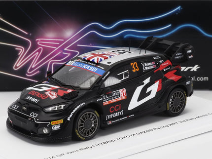 TOYOTA | YARIS GR RALLY1 HYBRID TEAM TOYOTA GAZOO RACING WRT N 33 3rd RALLY MONTECARLO 2024 ELFYN EVANS - MARTIN SCOTT | BLACK WHITE
