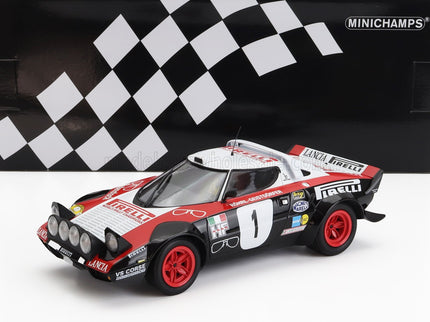 LANCIA | STRATOS HF PIRELLI (night version) N 1 WINNER RALLY DYNAVIT SAARLAND 1978 WALTER ROHRL - CHRISTIAN GEISTDORFER | RED BLACK WHITE