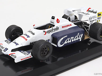 Toleman F1 TG184 Hart Turbo N°19 Sezóna 1984 Ayrton Senna - Damage 1:24 Edicola biela modrá
