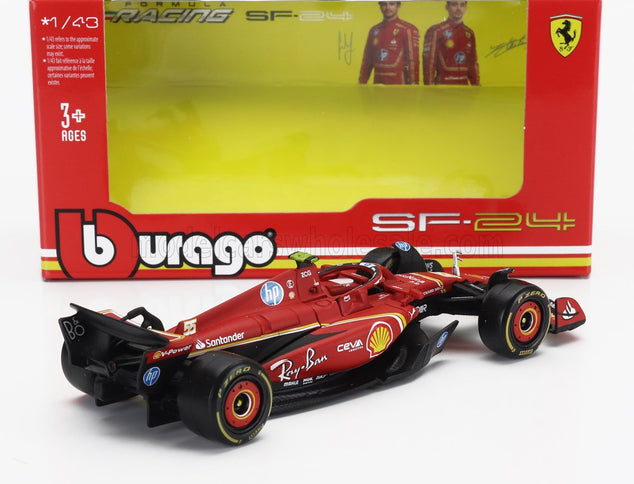FERRARI | F1  SF-24 TEAM SCUDERIA FERRARI N 55 5th EMILIA ROMAGNA IMOLA GP 2024 CARLOS SAINZ | RED BLACK