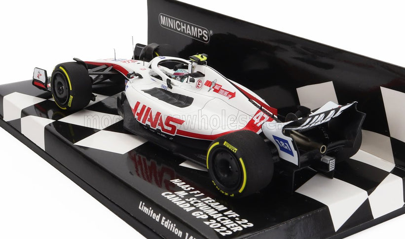 HAAS | F1  VF-22 TEAM HAAS N 47 CANADA GP 2022 MICK SCHUMACHER | WHITE BLACK RED