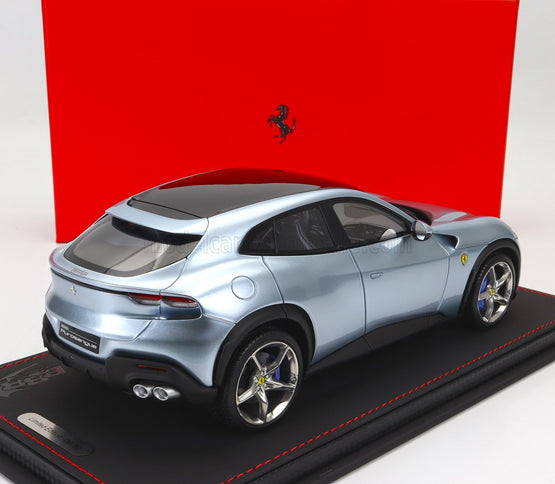 FERRARI | PUROSANGUE SUV 2022 - CON VETRINA - WITH SHOWCASE | GRIGIO ALLOY - BLUE GREY MET