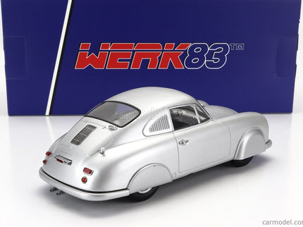 Porsche 356 SL Coupe Bez Dekorácií Version 1951 1:18 Werk83 strieborná