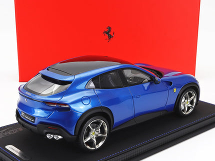FERRARI | PUROSANGUE SUV 2022 - CON VETRINA - WITH SHOWCASE | BLU CORSA - BLUE MET