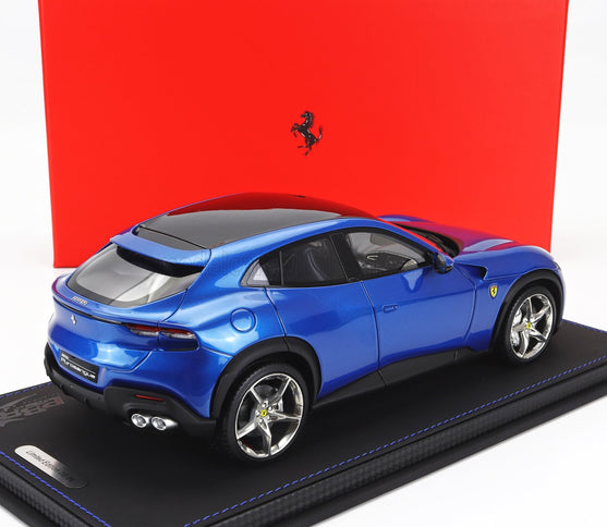 FERRARI | PUROSANGUE SUV 2022 - CON VETRINA - WITH SHOWCASE | BLU CORSA - BLUE MET