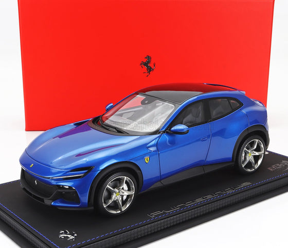 FERRARI | PUROSANGUE SUV 2022 - CON VETRINA - WITH SHOWCASE | BLU CORSA - BLUE MET